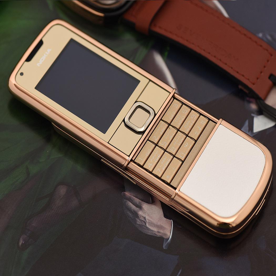 ​Nokia 8800 vàng hồng da trắng- Vẻ đẹp thăng hoa