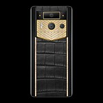 METAVERTU 2ND GENERATION LUXURY CUSTOM MADE GOLD PLAIN WEAVE WITH DIAMOND HIMALAYA ALLIGATOR WHITE LIKE NEW