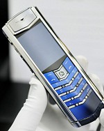 VERTU SIGNATURE S PURE SILVER BLUE ALLIGATOR