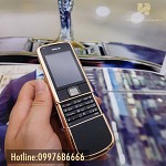 Nokia 8800 vàng hồng da đen đính đá giữa đẳng cấp