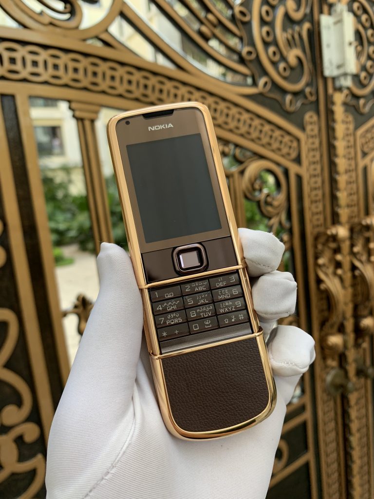 điện thoại nokia 8800 chính hãng vàng hông da nâu