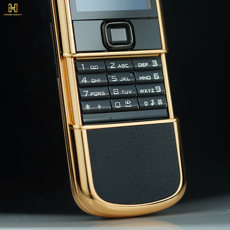 điện thoại nokia 8800 vàng hồng da đen đính rồng