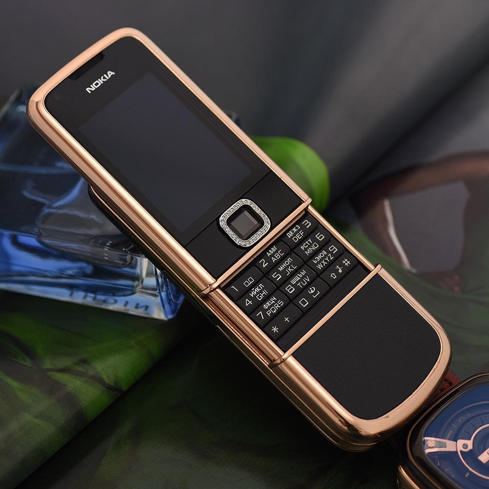 Thiết kế sang trọng của Nokia 8800 vàng hồng da đen đá viền